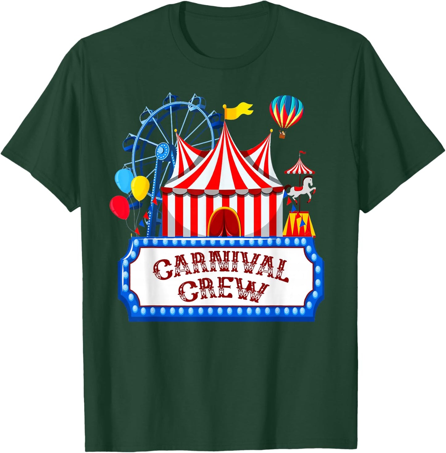 Carnival Crew for Birthday Theme Party Matching Family T-Shirt - T-Shirt | Forest