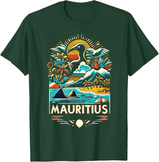 Mauritius Africa Vintage Art T-Shirt - T-Shirt | Forest