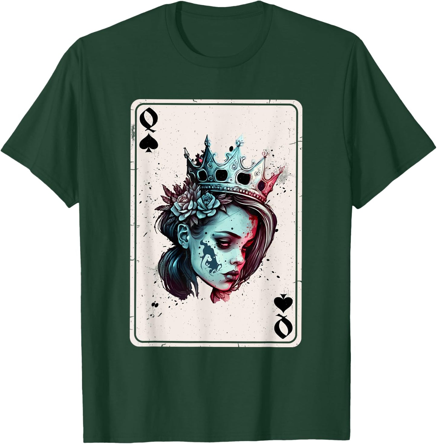 Queen of Spades Horror Card Game Creepy Queen of Spades T-Shirt - T-Shirt | Forest