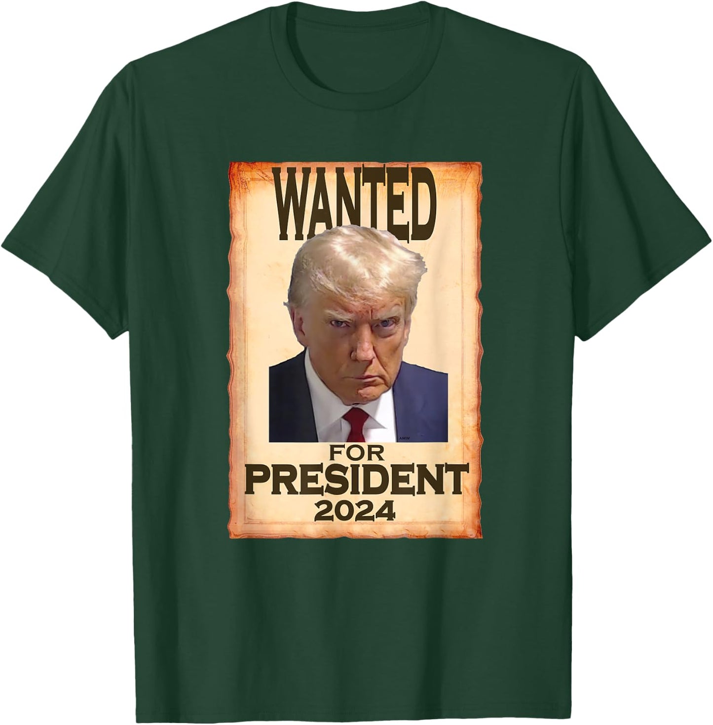 Trump Mugshot Wanted for President 2024 (c) T-Shirt - T-Shirt | Forest