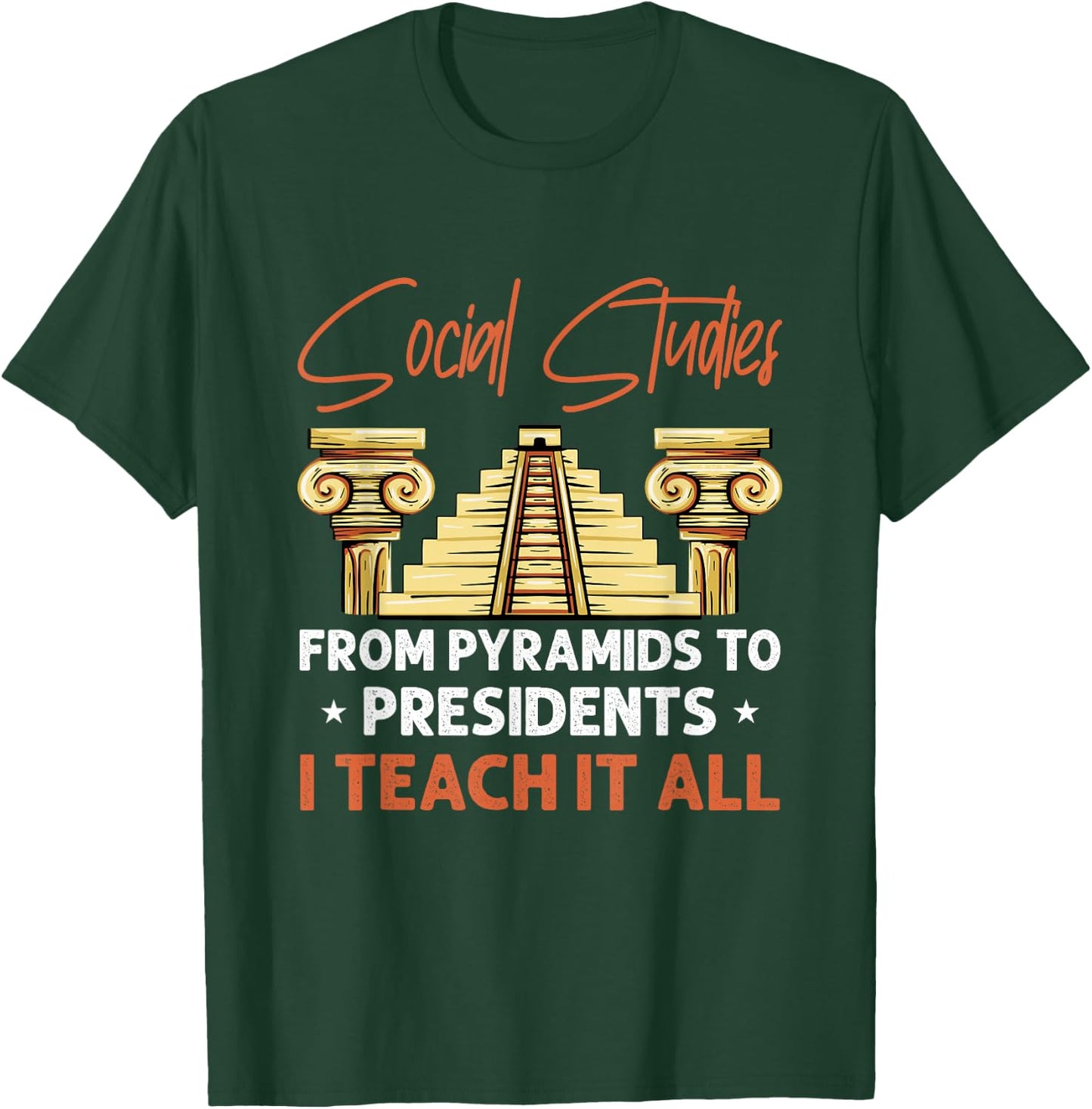 Social Studies Teacher World History Teacher T-Shirt - T-Shirt | Forest
