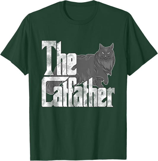 Cat Dad The Catfather Maine Coon Cat Father Kitty Daddy Women T-Shirt - T-Shirt | Forest