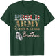 Proud Army National Guard Brother -Adults, Kids Black Cotton 60%, Polyester 40% Short Sleeve T-Shirt - T-Shirt | Forest