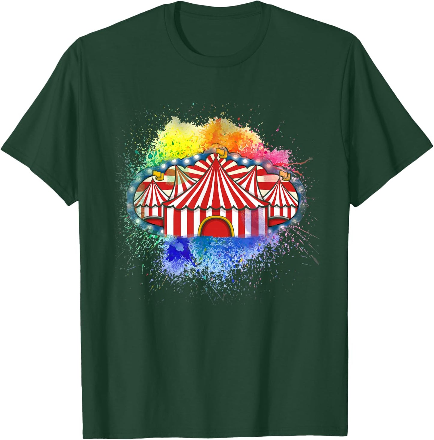 Zirkus Herren Damen Kinder Circus Party Gift Clown Lion Fire Ring Acrobat Funny -Adults Black Small Classic Fit Short Sleeve T-Shirt - T-Shirt | Forest