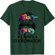 Funny Humor Chaos Coordinator Messy Bun Teachers Boss Women T-Shirt - T-Shirt | Forest