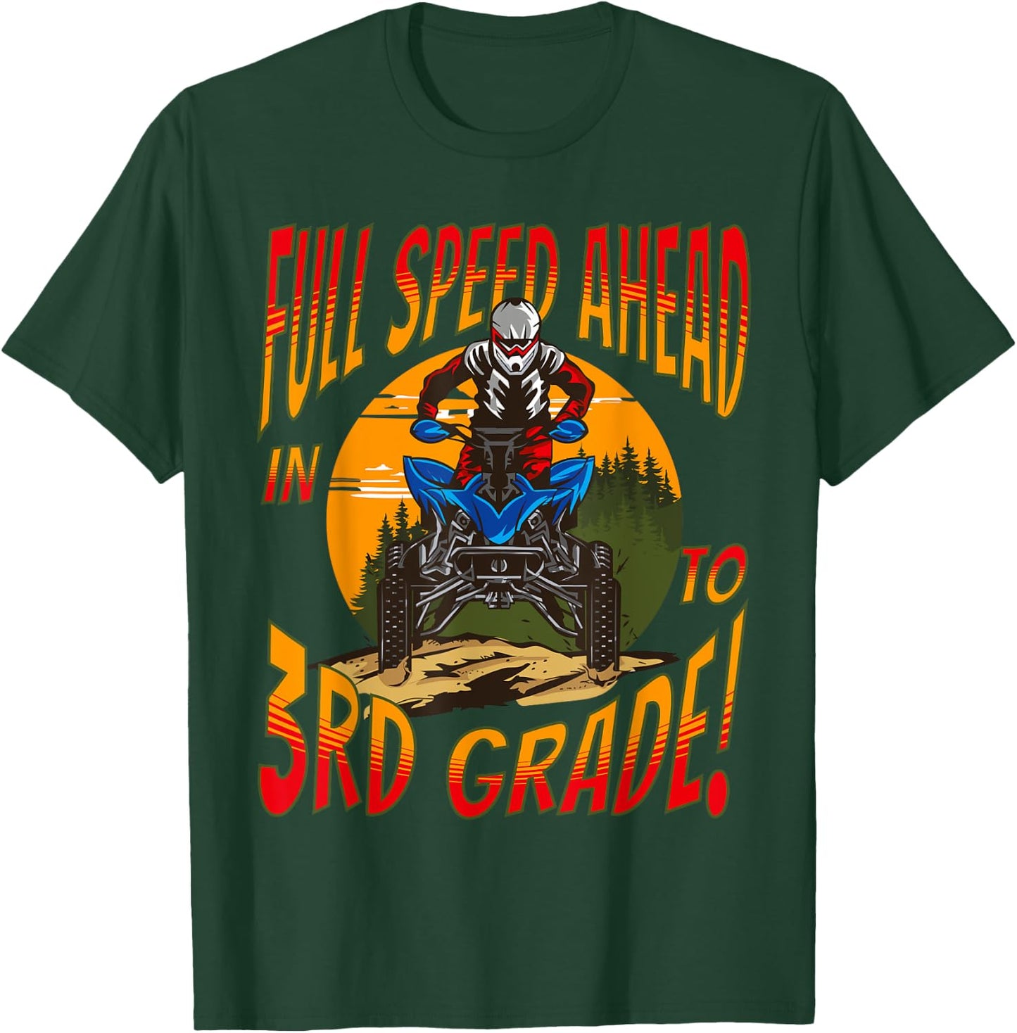 Back To School 2024 Boys Quad Happy First Day Of 3rd Grade T-Shirt - T-Shirt | Forest