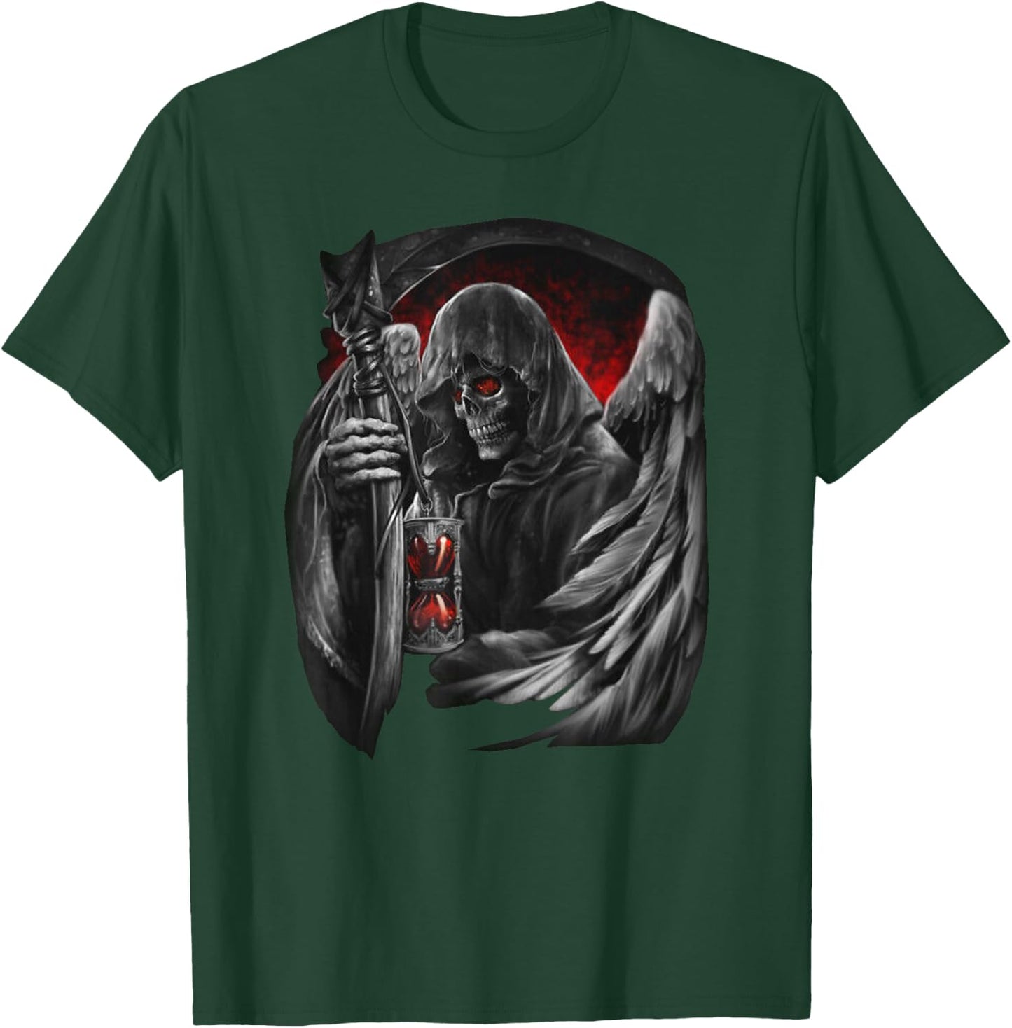 Funny Hourglass Grim Reaper Skull Cool Gothic Death Lover T-Shirt - T-Shirt | Forest