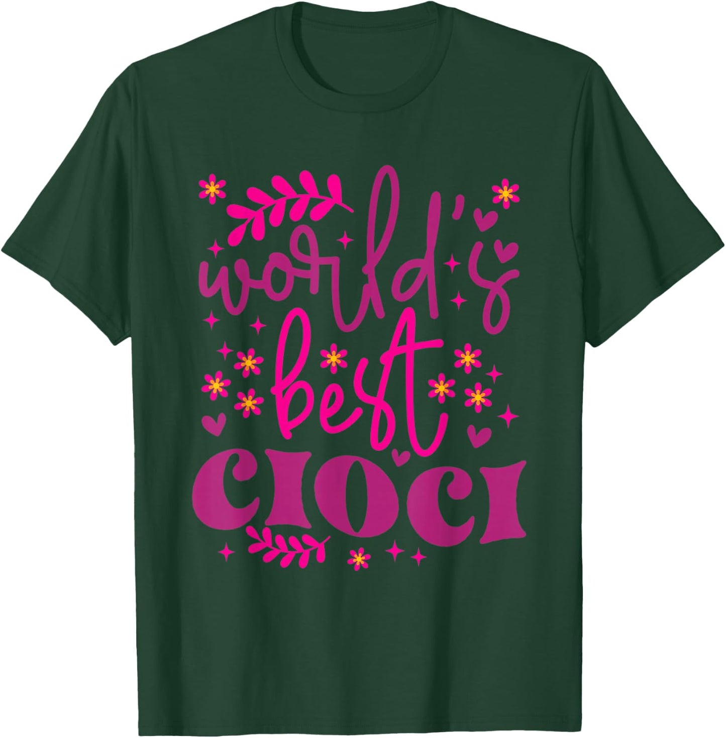 Ciocia Polish Aunt Funny Cute Great Aunt Pink Flowers Purple T-Shirt - T-Shirt | Forest
