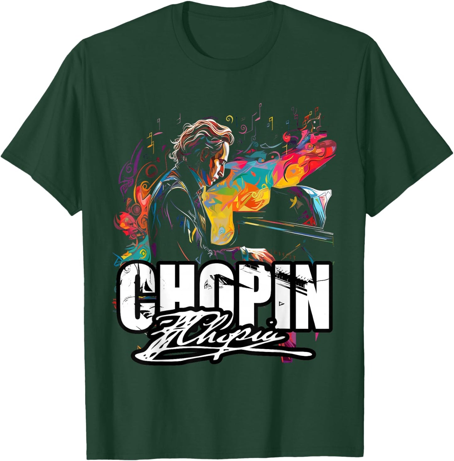 RhapsodyReveries Classical Music Piano Frederic Chopin T-Shirt - T-Shirt | Forest