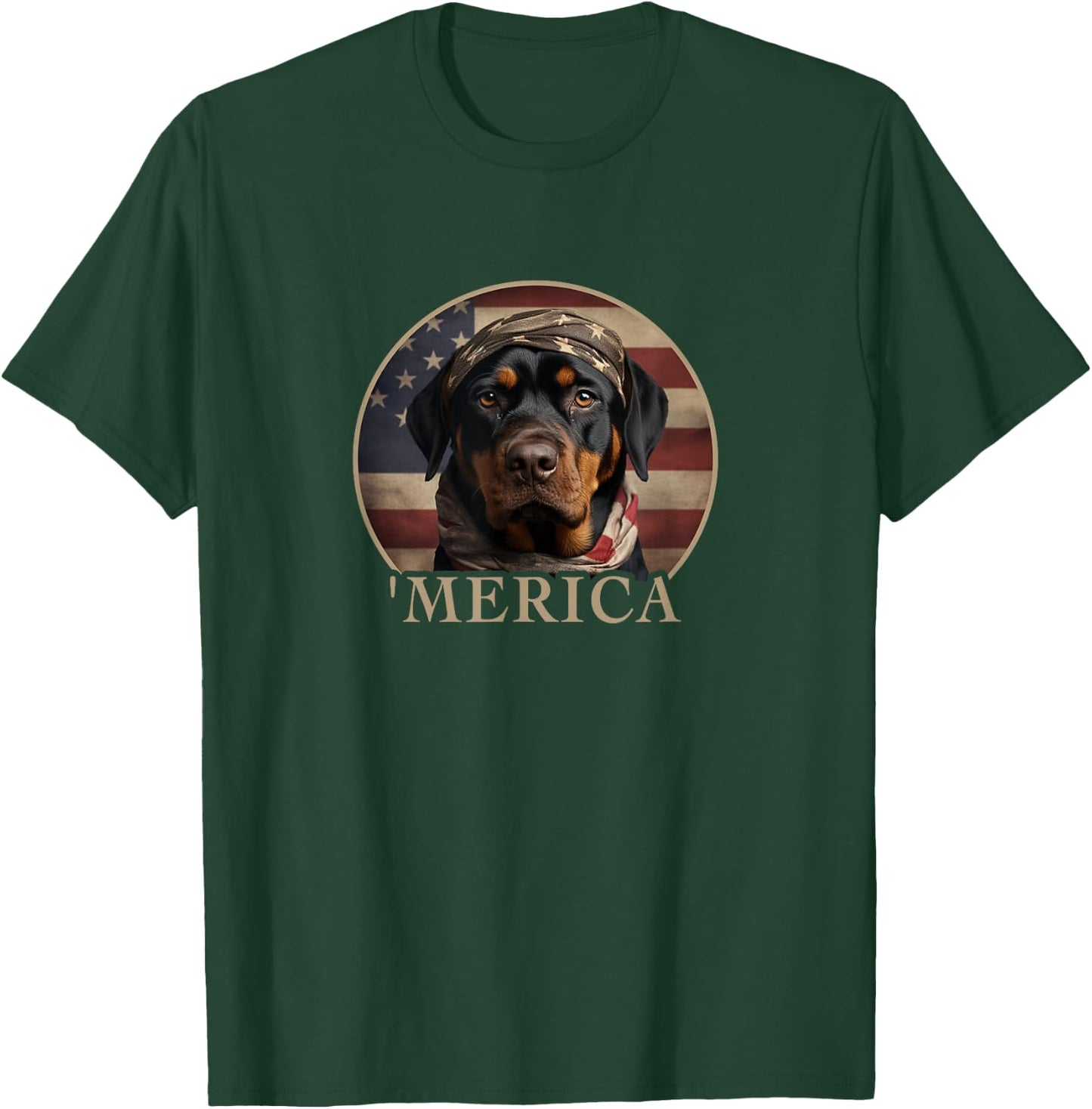 Rottie Dog Mom Dad, 'Merica Rottweiler T-Shirt - T-Shirt | Forest