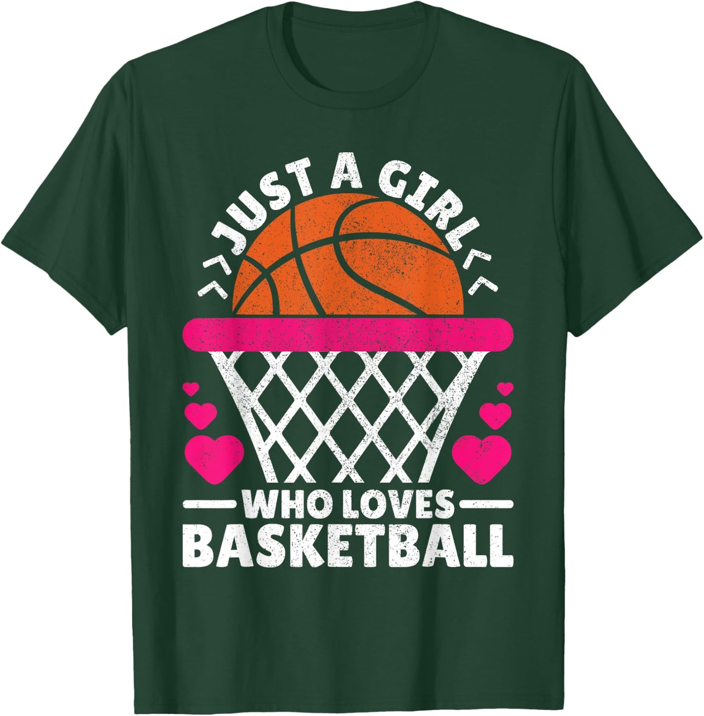 Women Basketball Player Just A Girl Who Loves Basketball T-Shirt - T-Shirt | Forest