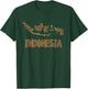 Indonesia Map filled with Traditional Indonesian Batik T-Shirt - T-Shirt | Forest