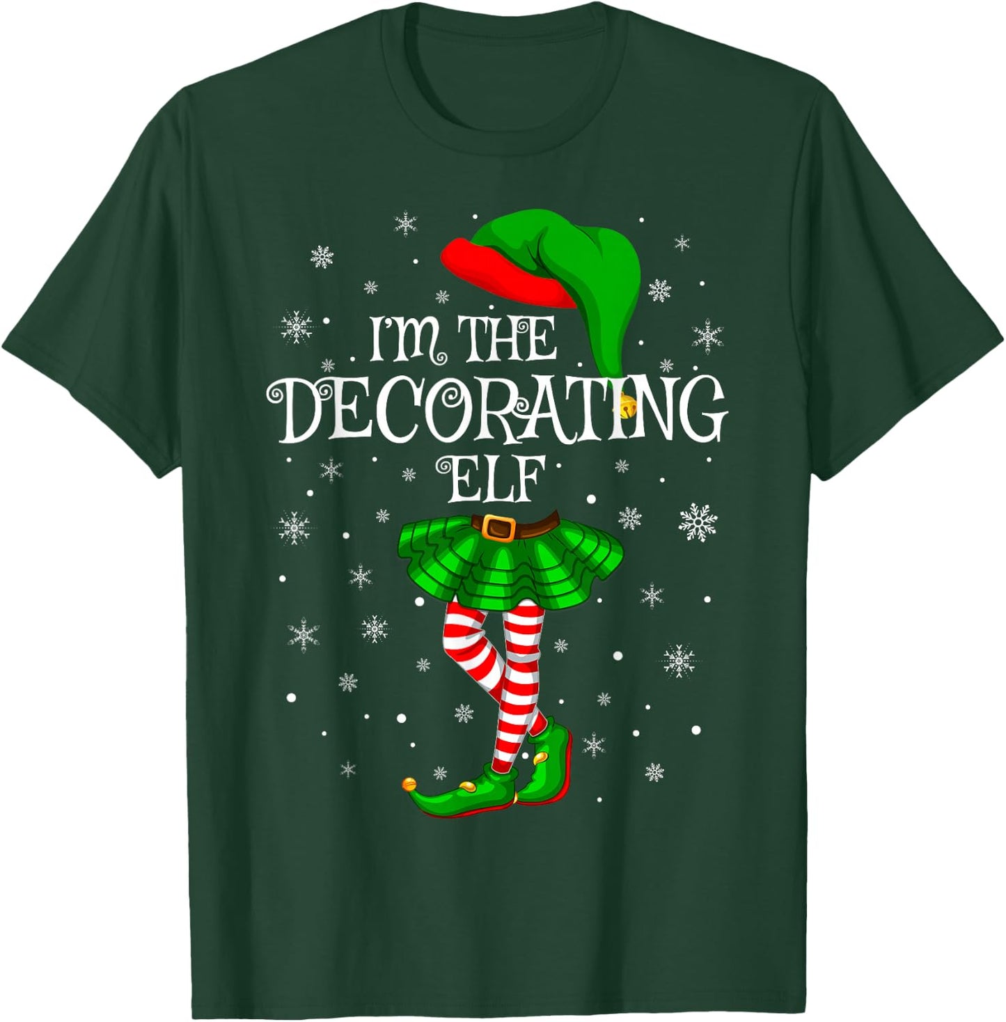 Matching Family Group I'm The Decorating Elf Christmas T-Shirt - T-Shirt | Forest