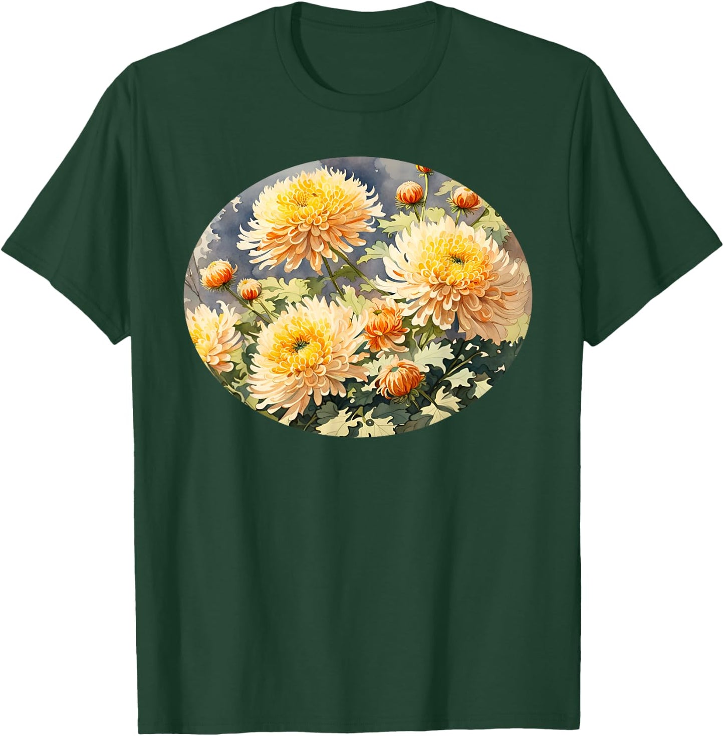 Beautiful Yellow Chrysanthemums T-Shirt - T-Shirt | Forest