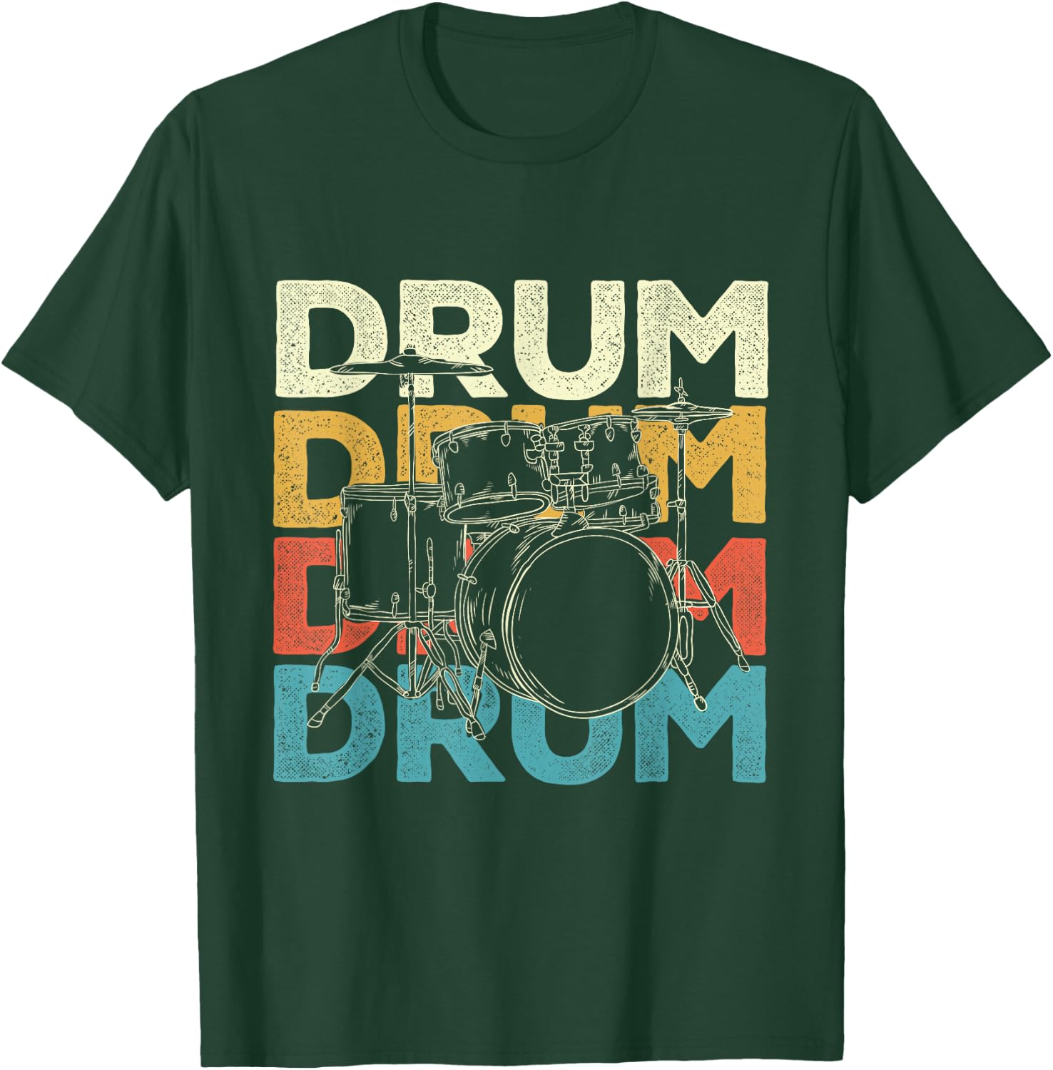 Drum - Drummer Band Lover Percussionist Drumming T-Shirt - T-Shirt | Forest