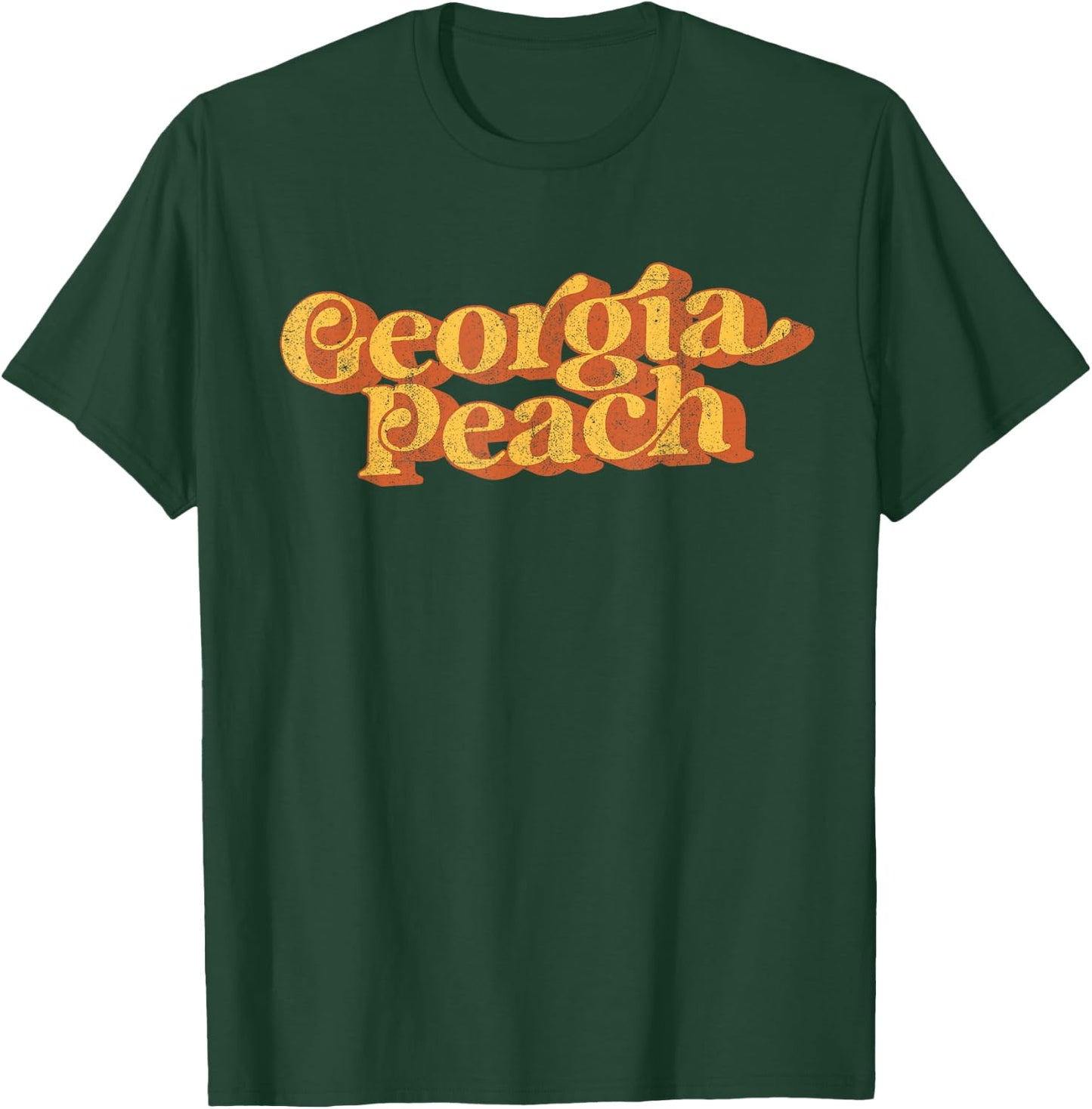 Vintage Georgia Peach Funny Cute Retro 70's Summer Women's T-Shirt - T-Shirt | Forest