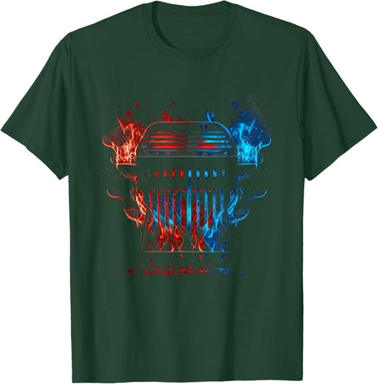 Smoker Flames Father'S Day Grill Master Dad Retro Grill T-Shirt - T-Shirt | Forest