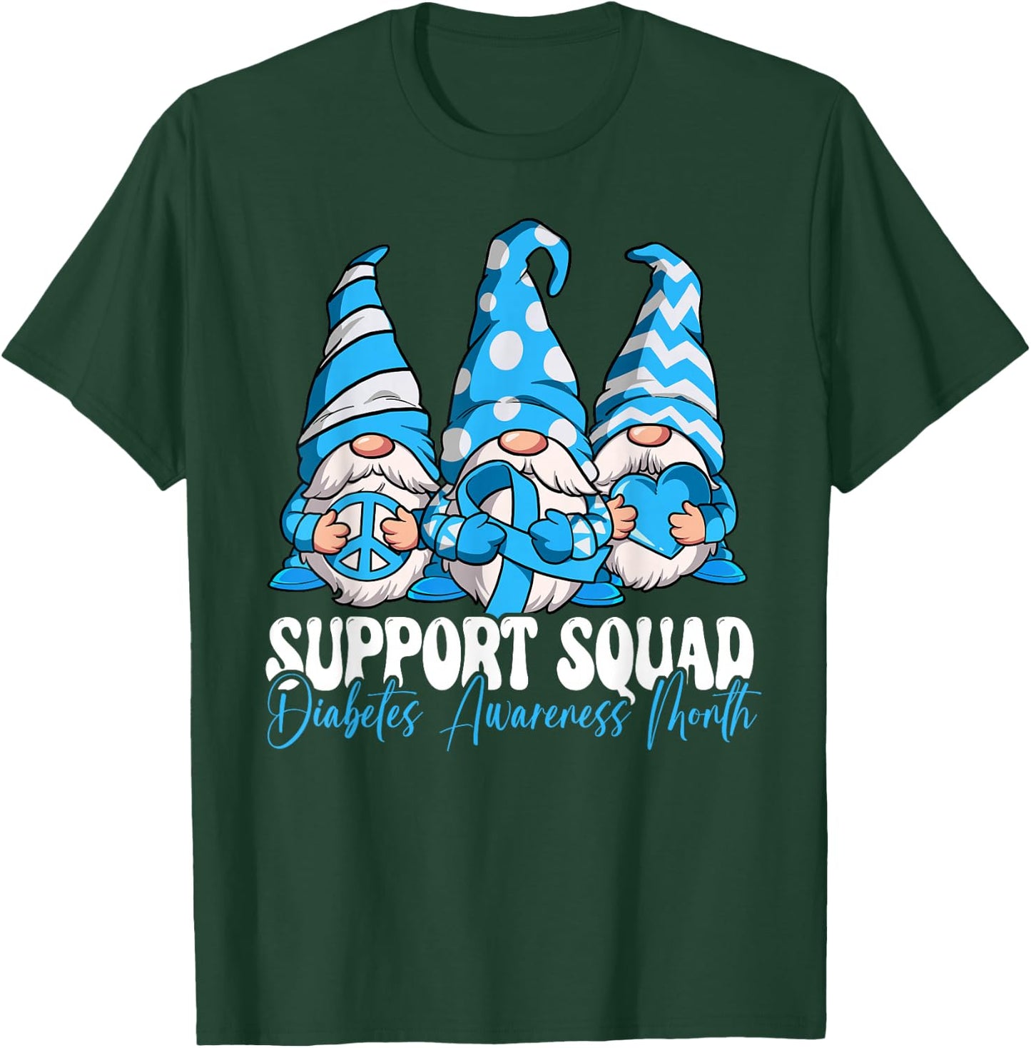 Support Squad Diabetes Awareness Month T-Shirt - T-Shirt | Forest