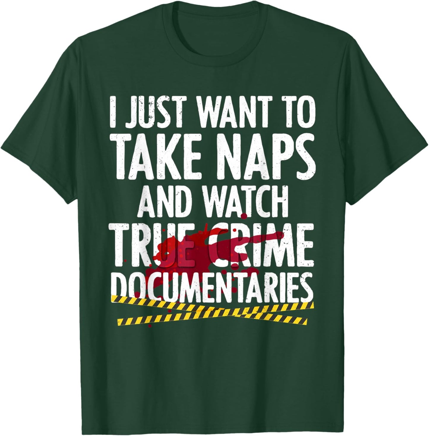 Cool True Crime Women Crime Lover Nap Documentaries T-Shirt - T-Shirt | Forest