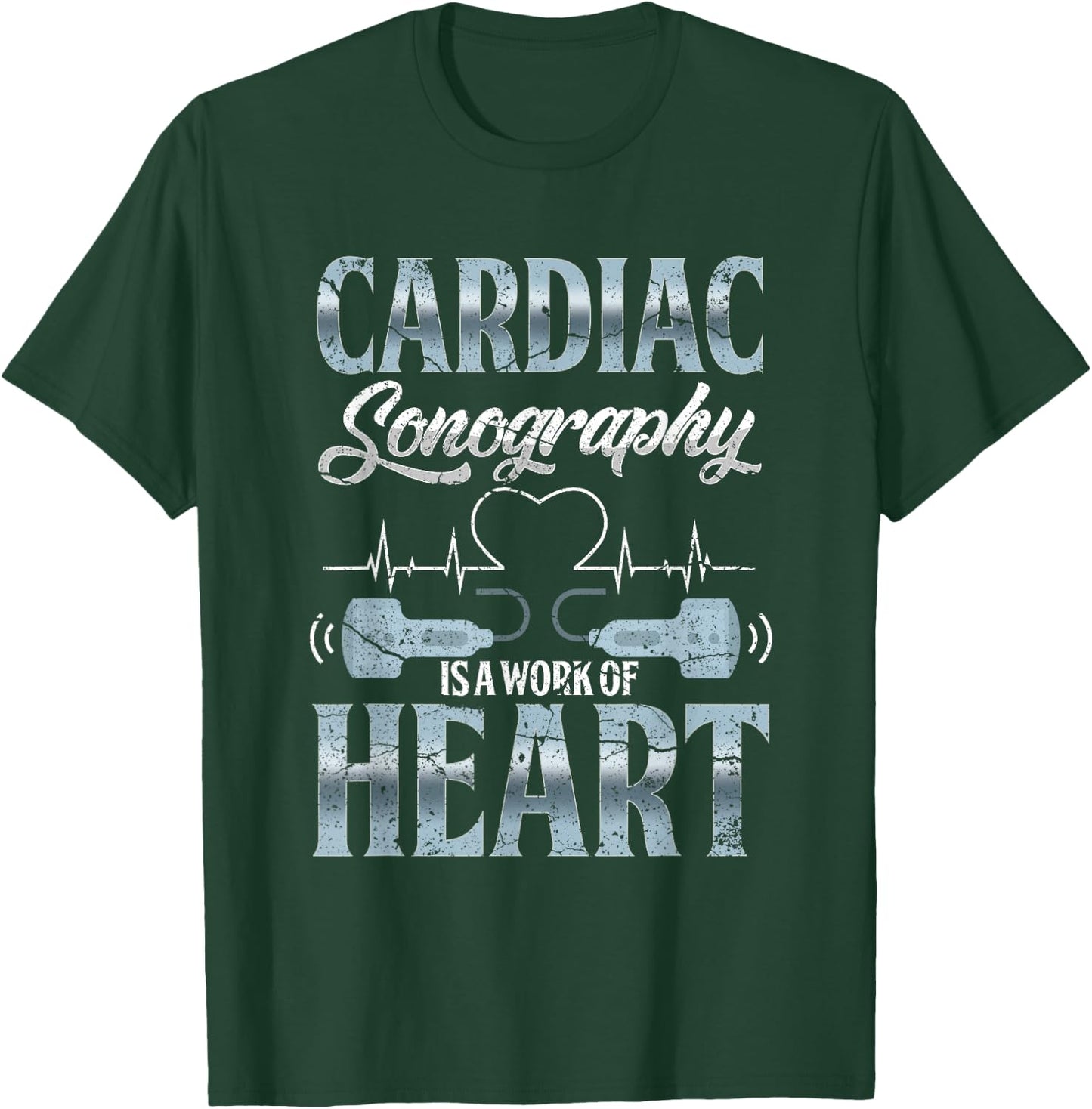 Cardiac Sonography Ultrasound Echography Medical Diagnostic T-Shirt - T-Shirt | Forest