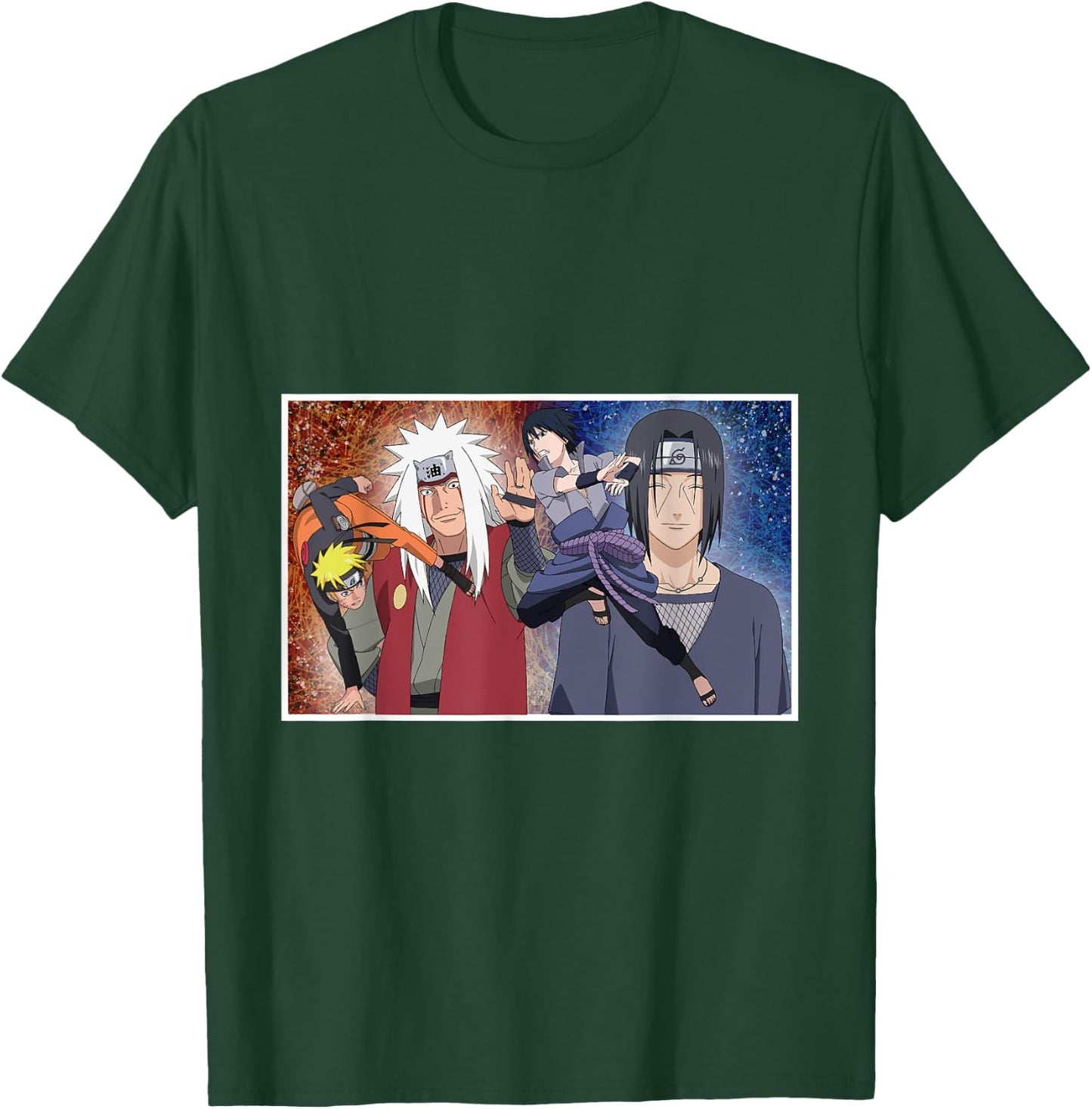 Naruto Shippuden Uzumaki & Sasuke Fighting Jiraiya Itachi T-Shirt - T-Shirt | Forest