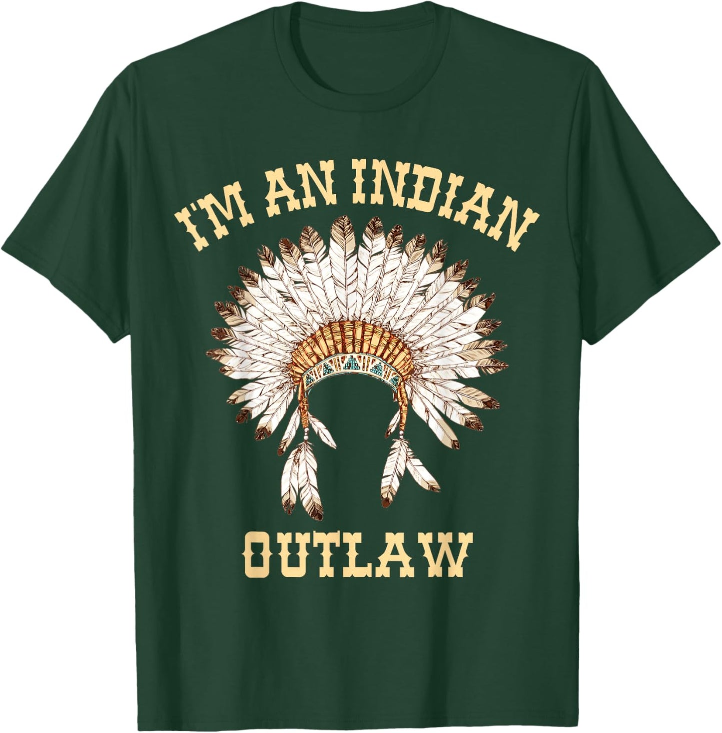 Vintage Indian Outlaw Classic shirt T-Shirt - T-Shirt | Forest