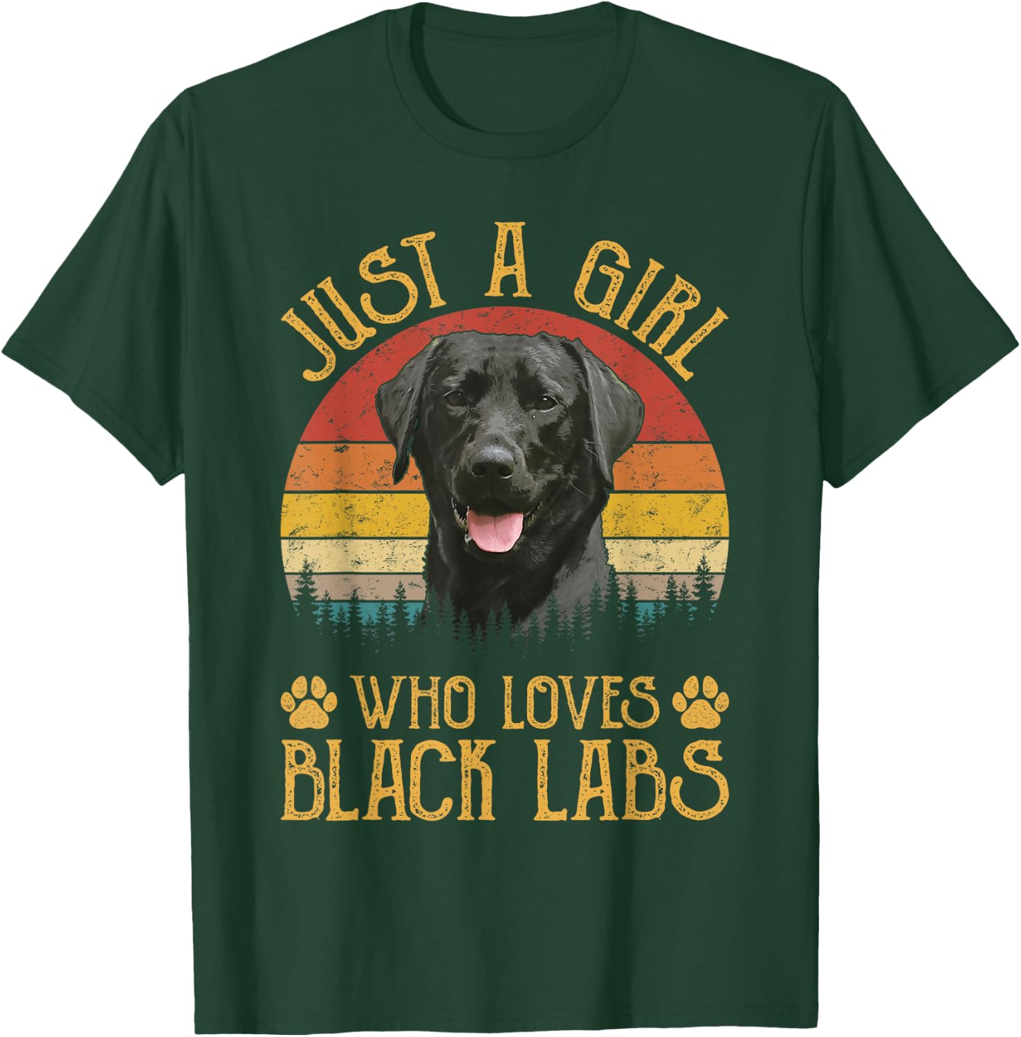 Just A Girl Who Loves Black Labs Shirt Labrador Retriever T-Shirt - T-Shirt | Forest
