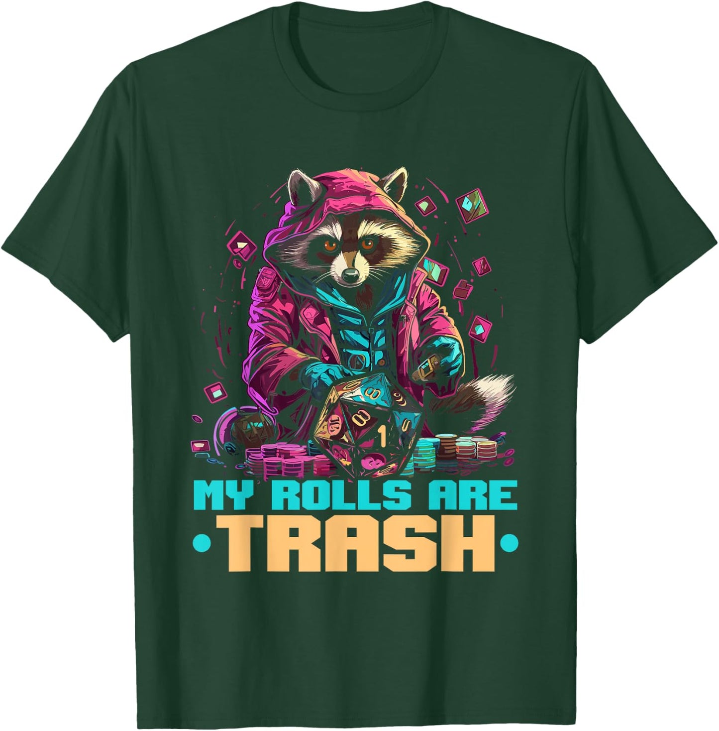 RPG Gaming Role Playing D20 Tabletop Games Funny RPG Gamer T-Shirt - T-Shirt | Forest