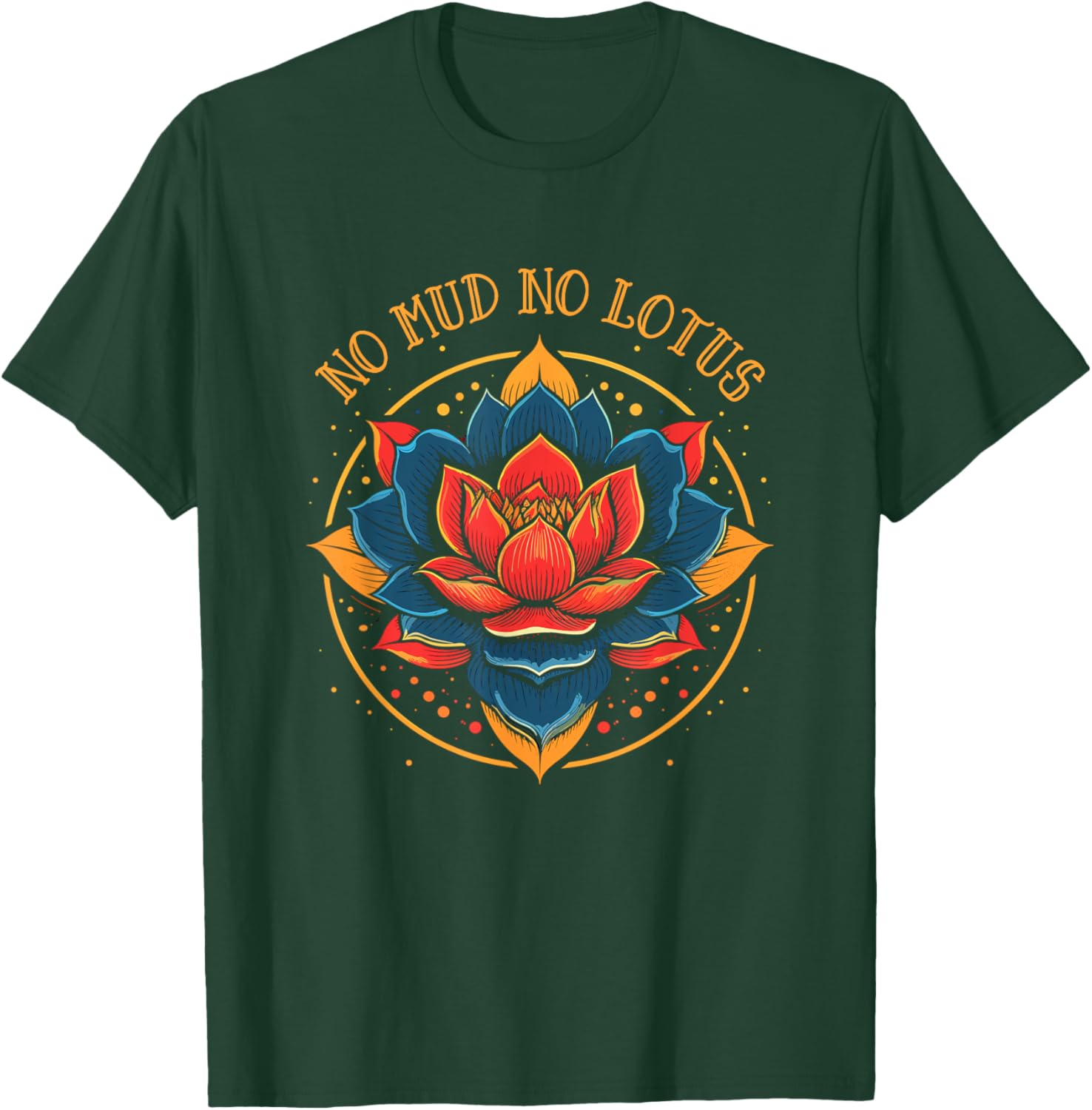 No Mud No Lotus Vintage Tattoo T-Shirt - T-Shirt | Forest