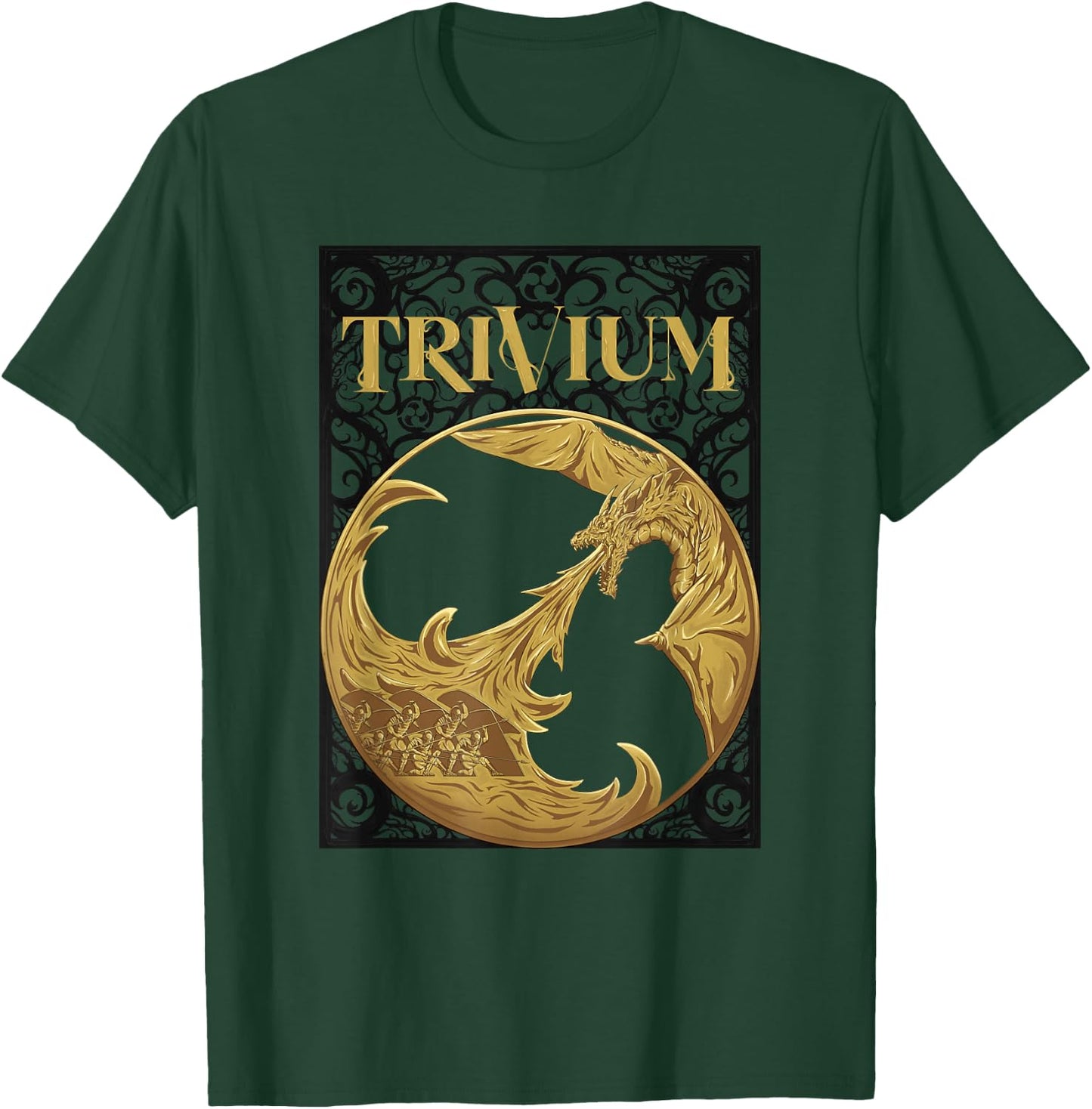 Trivium Gold Dragon T-Shirt - T-Shirt | Forest