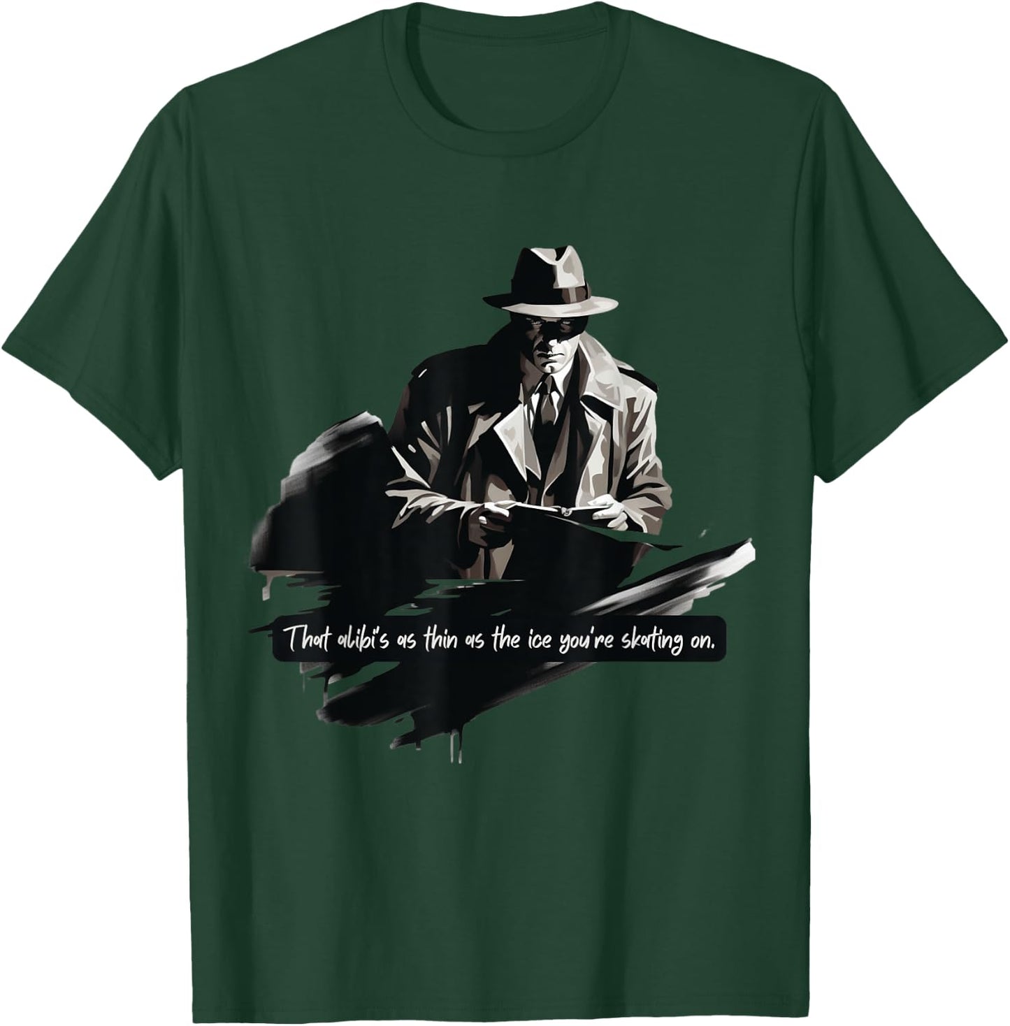 Film Noir Detective: Thin Ice Alibi T-Shirt - T-Shirt | Forest