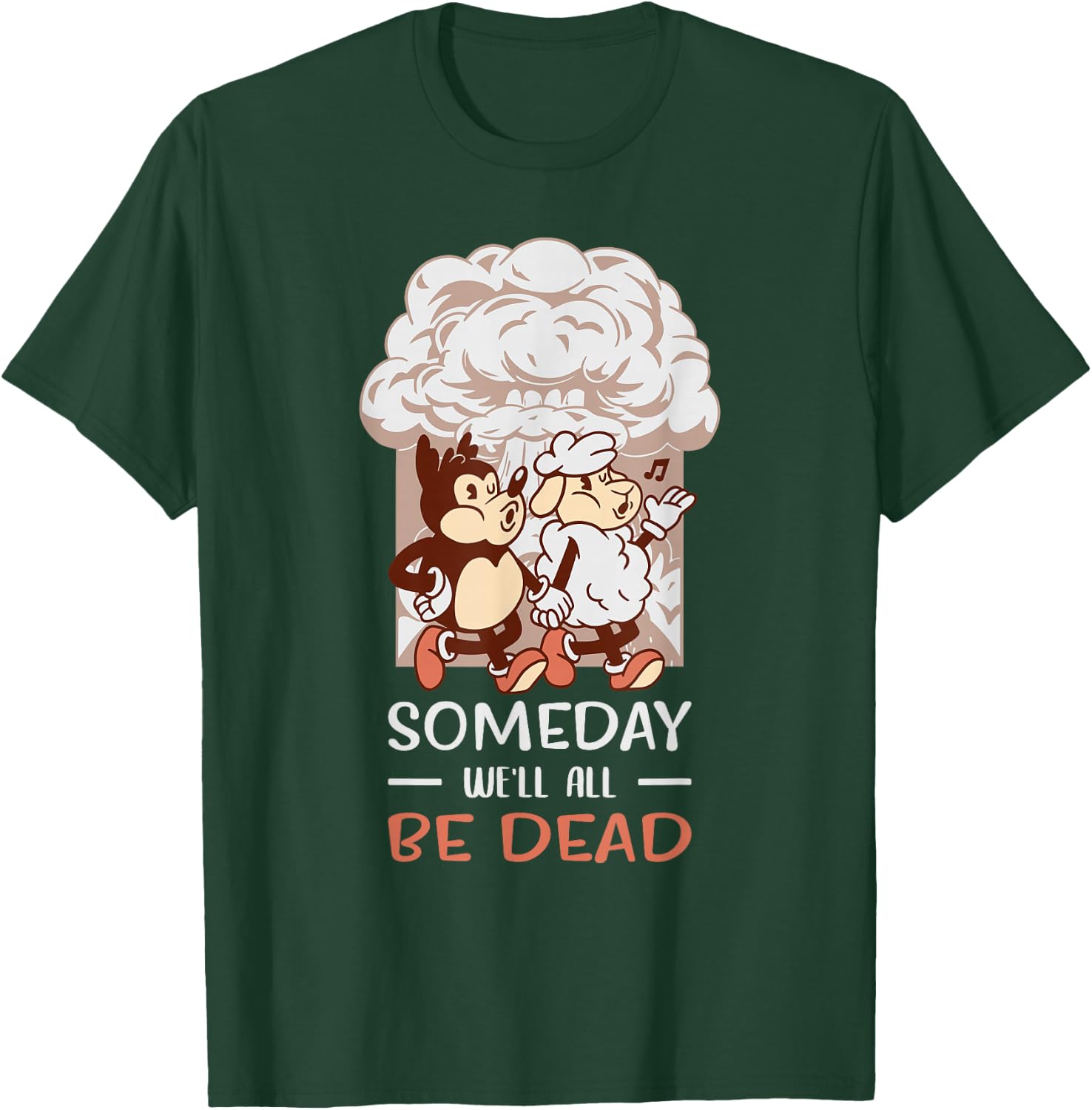 Embrace The Existential Dread Designs Existential Dread Retro Toon Explosion, Sarcasm, Nihilism T-Shirt - T-Shirt | Forest