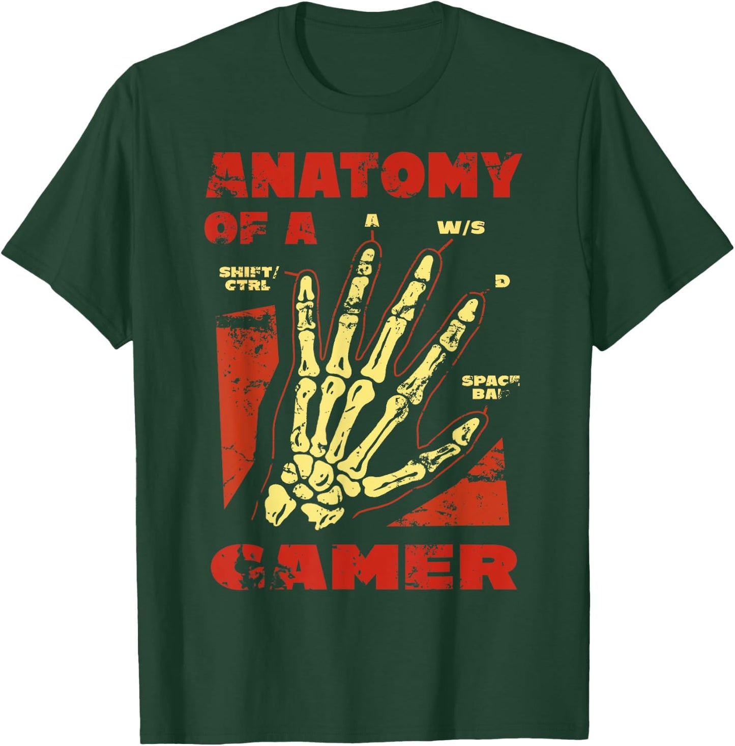 Anatomy of a Gamer Video Game Player Gamer T-Shirt - T-Shirt | Forest