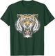 Tiger Head Face Distressed Wildlife Lover T-Shirt - T-Shirt | Forest