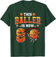 This Baller Is Now 8 Basketball Kids Boys Girls 8th Birthday T-Shirt - T-Shirt | Forest