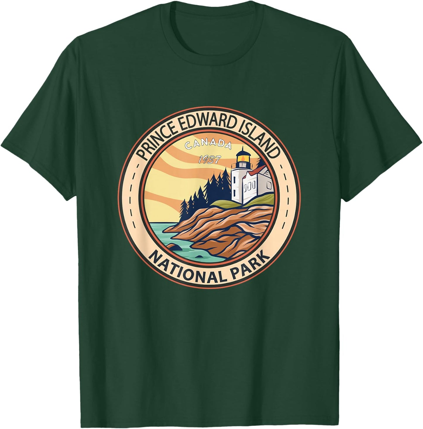 Prince Edward Island National Park Canada Vintage Emblem T-Shirt - T-Shirt | Forest
