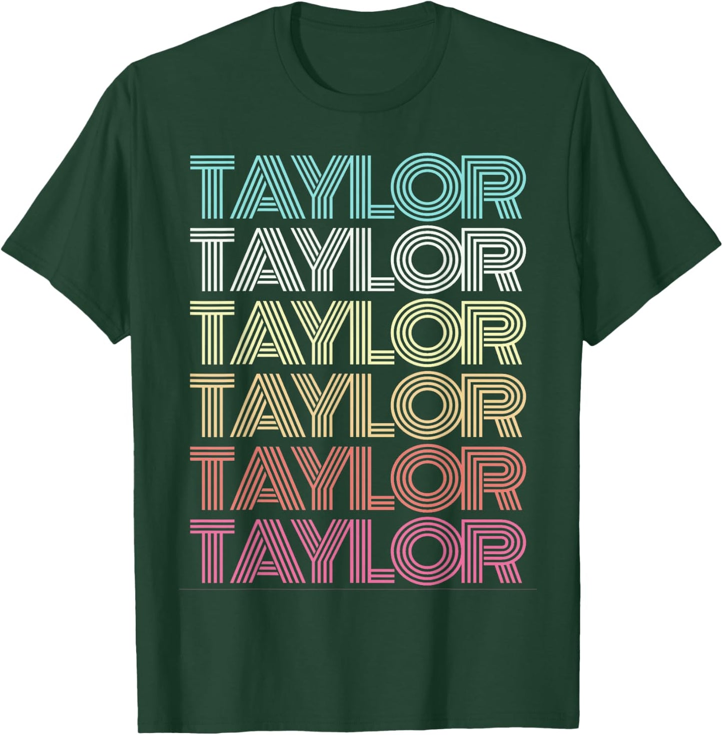 First Name Taylor Girl Boy Retro My Personalized Groovy 80's T-Shirt - T-Shirt | Forest