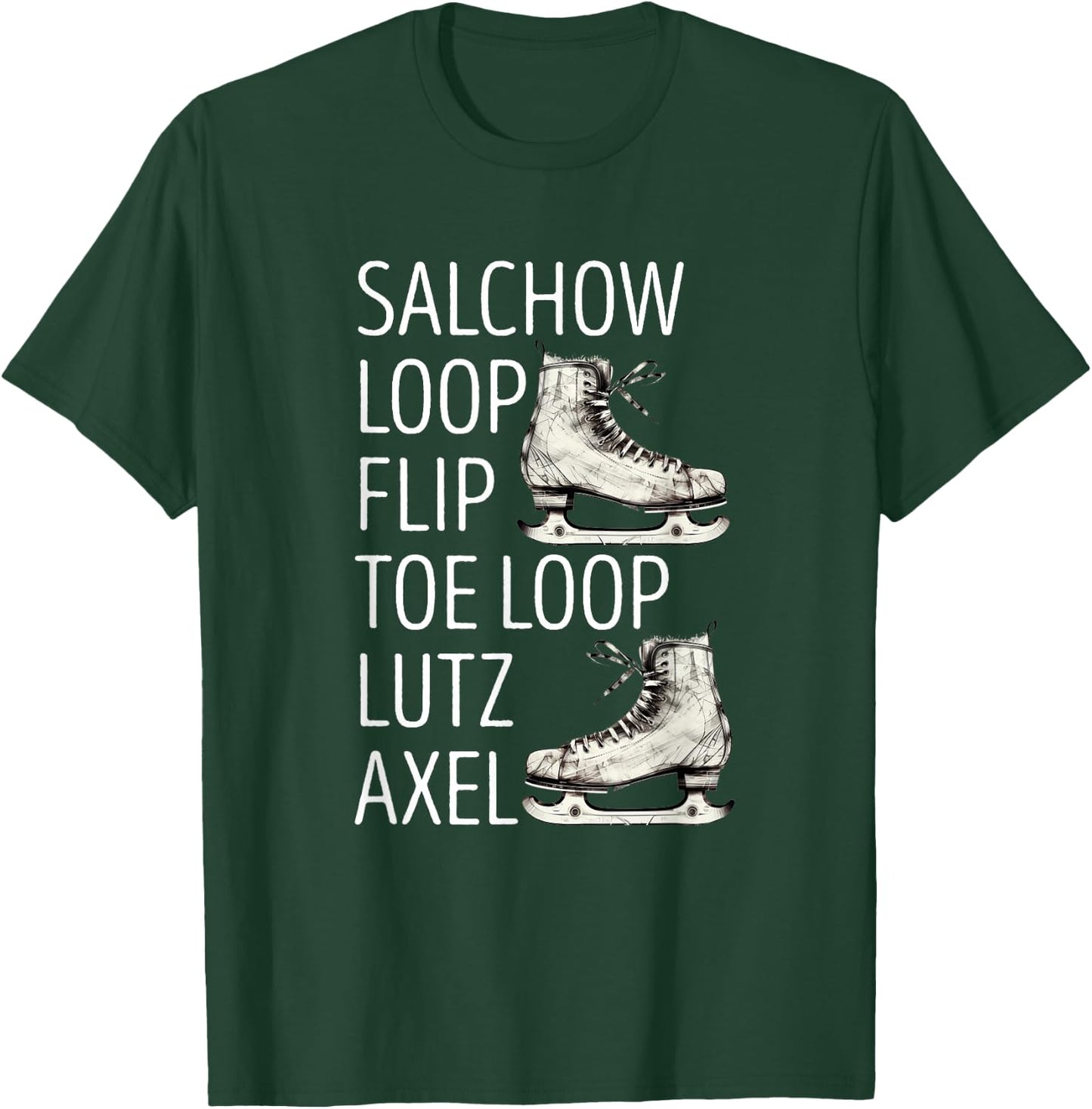 Figure Skating Salchow Ice Skating Jump Figure Skater T-Shirt - T-Shirt | Forest
