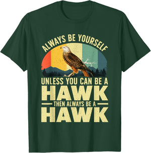 Funny Hawk Art Women Kids Falcon Raptor Bird Lover T-Shirt - T-Shirt | Forest