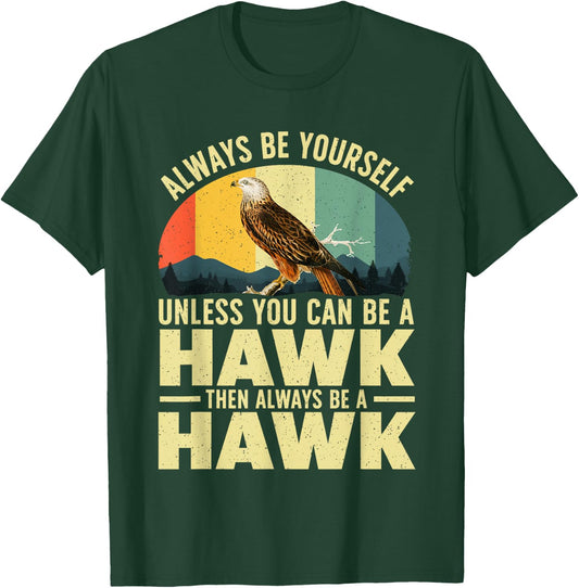 Funny Hawk Art Women Kids Falcon Raptor Bird Lover T-Shirt - T-Shirt | Forest