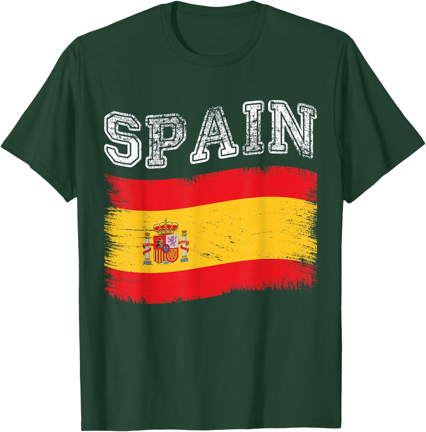 Spanish Flag Tourist Holiday Destination Spain Flag T-Shirt - T-Shirt | Forest