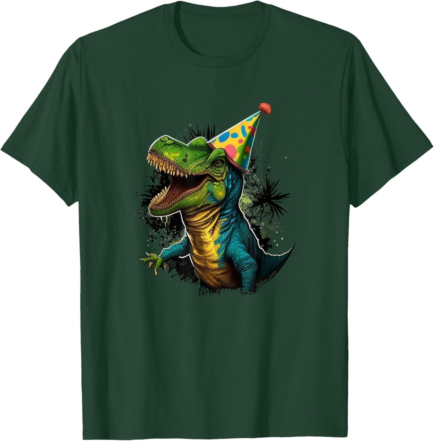 Adult Dinosaur Birthday Party T-Shirt - T-Shirt | Forest