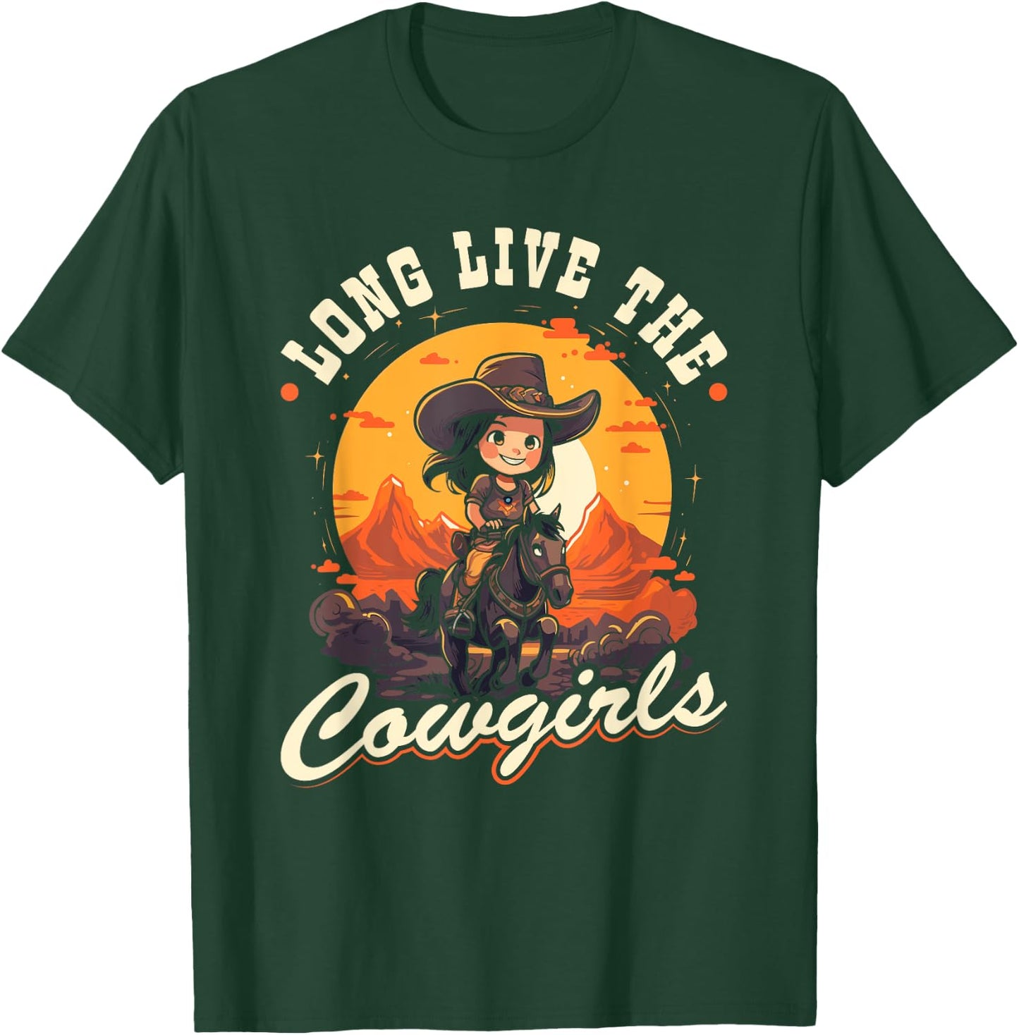 Long Live The Cowgirls, Country Rodeo Girl Toddler Cowgirl T-Shirt - T-Shirt | Forest
