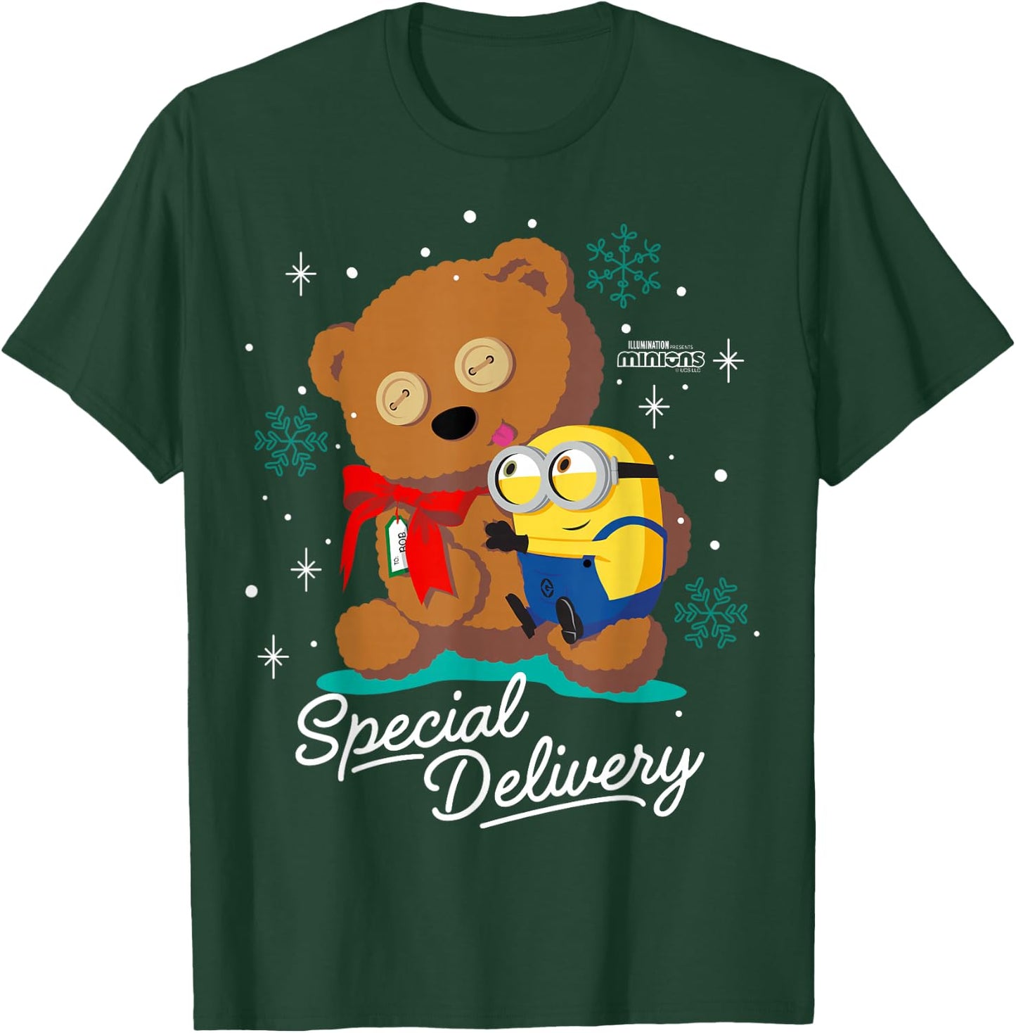 Minions Bob and Tim The Teddy Bear Holiday T-Shirt - T-Shirt | Forest