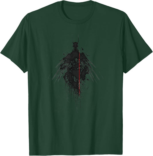 WB100 DC Comics Batman Classic Dark Knight Ink Portrait T-Shirt - T-Shirt | Forest