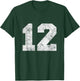 Vintage Lucky Number 12 Birthday Sports Player Team Athlete T-Shirt - T-Shirt | Forest