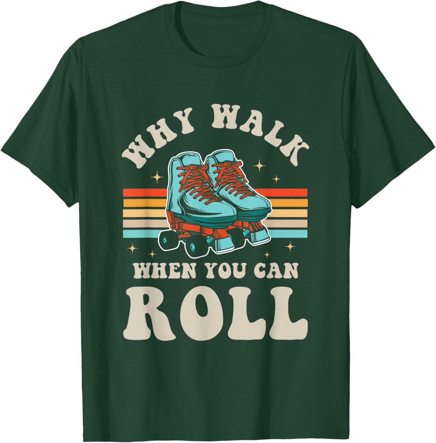 Inline Skating Roller Skating Roller 80s Outfit Inline Skating T-Shirt - T-Shirt | Forest