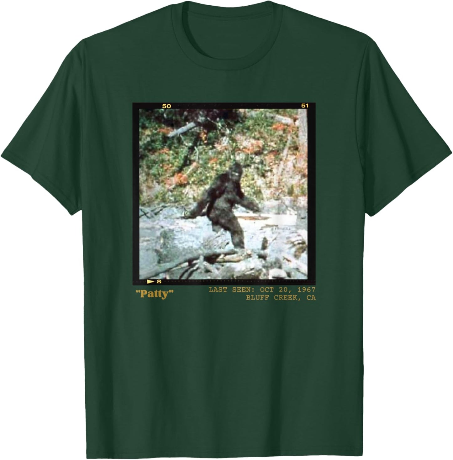 Bigfoot History Historic Bigfoot Photography Patty the Bigfoot T-Shirt - T-Shirt | Forest
