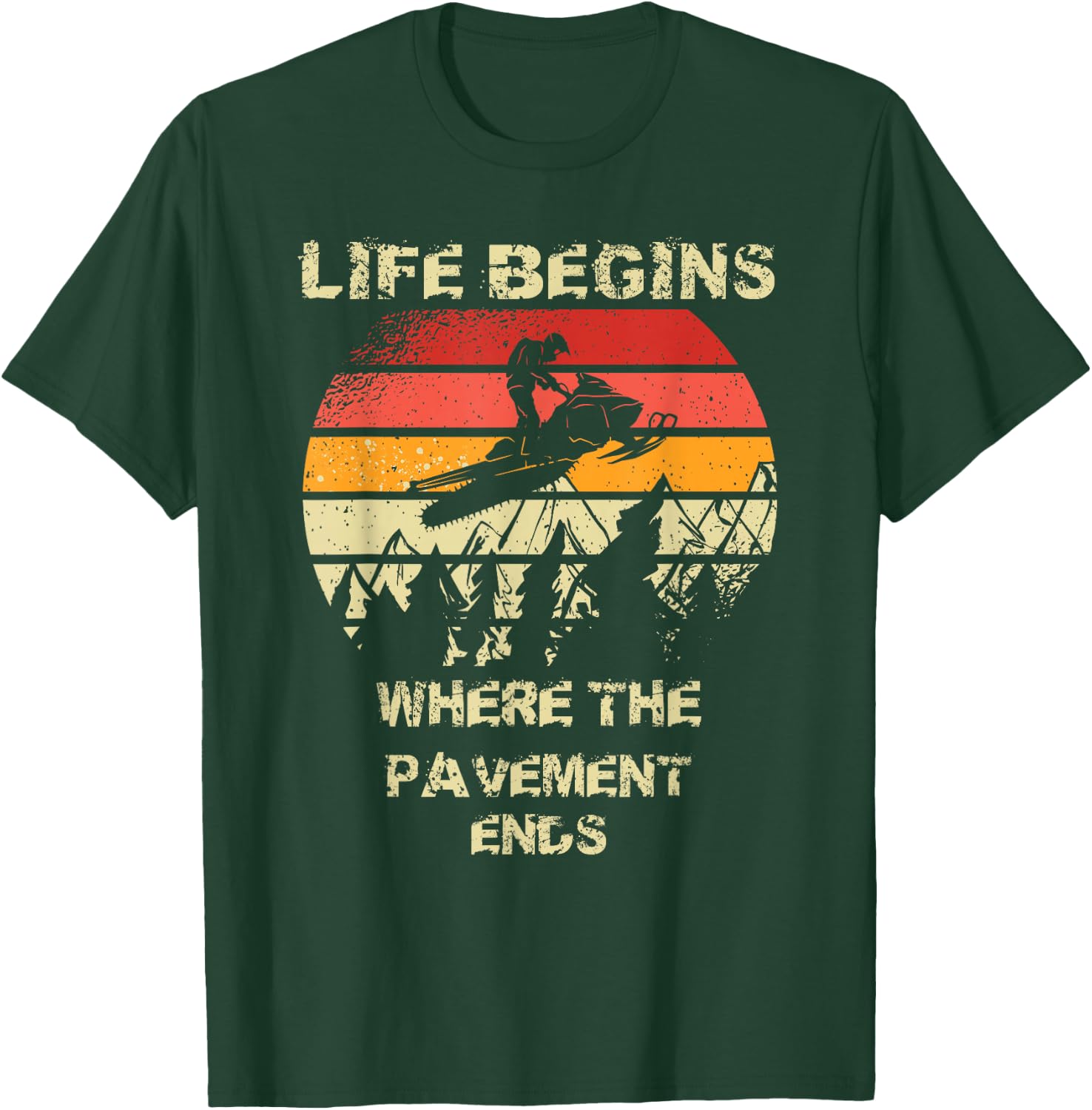Snowmobiling Snowmobile-cyclists Snow-motorcycle Snowmobile T-Shirt - T-Shirt | Forest