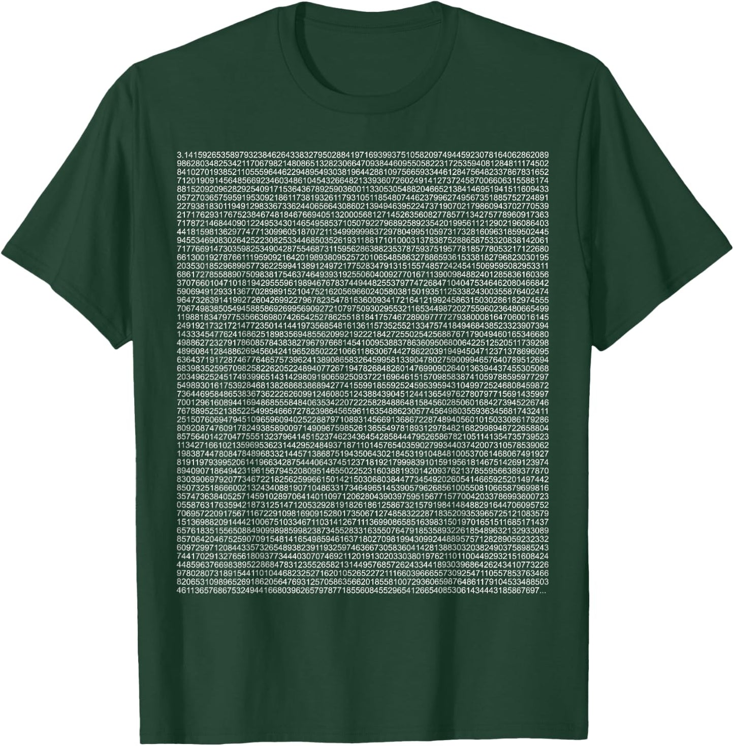 The Digits of Pi - Funny Math Teacher, Mathematics Number Men Women Girls Kids T-Shirt - T-Shirt | Forest